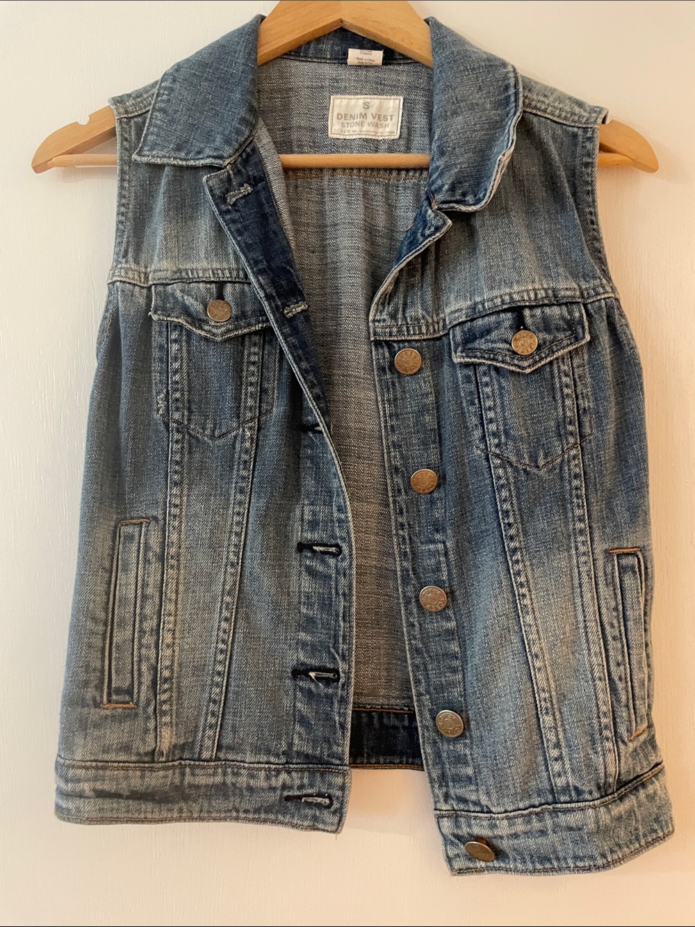 J. Crew Denim Vest in Faded Blue